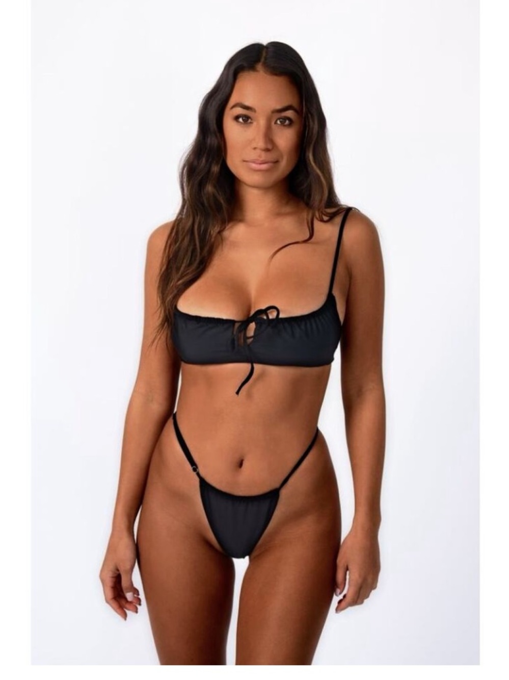 Skatie Demi Top Bikini Black M NWT
